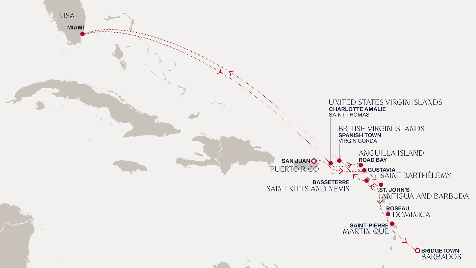 An Extended Journey to Tropical Splendor Itinerary Map